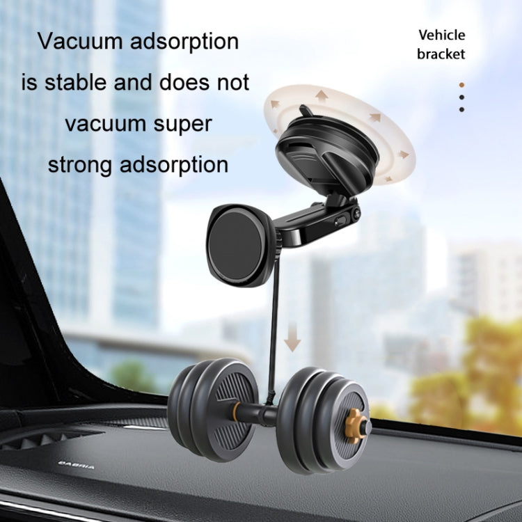 Car Telescopic Suction Cup Rubber Bottom Strong Magnetic Mobile Phone Holder, Magnetic Mobile Phone Holder