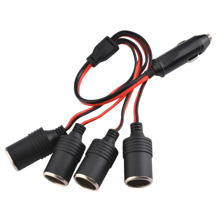 4 In 1 Auto High Power Cigarette Lighter Car Charger, 4 Holes Cigarette Lighter