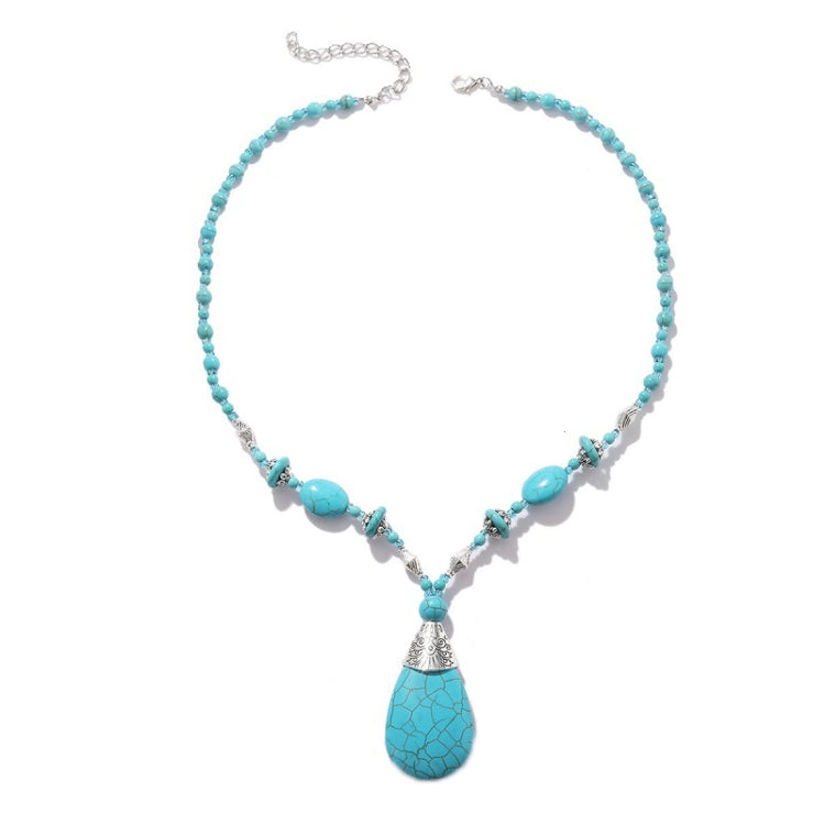 Bohemian Turquoise Natural Stone Sweater Vintage Pendant, Model:, Necklace Ear Ring Set, Two-pointed Necklace, N2111-11 Earrings Accessories, N211-12 Leaf Neck Chain, N2111-13 Three Stones, N2111-14 Eight Stones, Leather Bracelet                       ...