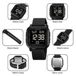 SKMEI 1894 Square Sports Waterproof Student Simple Multifunctional Luminous Watch, 1894
