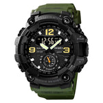 SKMEI 1637 Sports Digital Display Outdoor Shockproof Plastic Large Dial Men Watch, Army Green, Blue Camouflage, Army Green Camouflage, Gray Black