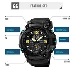 SKMEI 1637 Sports Digital Display Outdoor Shockproof Plastic Large Dial Men Watch, Army Green, Blue Camouflage, Army Green Camouflage, Gray Black
