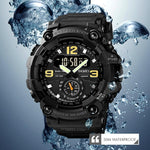 SKMEI 1637 Sports Digital Display Outdoor Shockproof Plastic Large Dial Men Watch, Army Green, Blue Camouflage, Army Green Camouflage, Gray Black
