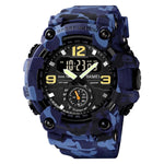 SKMEI 1637 Sports Digital Display Outdoor Shockproof Plastic Large Dial Men Watch, Army Green, Blue Camouflage, Army Green Camouflage, Gray Black