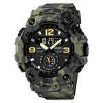 SKMEI 1637 Sports Digital Display Outdoor Shockproof Plastic Large Dial Men Watch, Army Green, Blue Camouflage, Army Green Camouflage, Gray Black