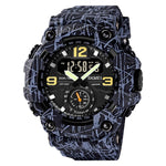 SKMEI 1637 Sports Digital Display Outdoor Shockproof Plastic Large Dial Men Watch, Army Green, Blue Camouflage, Army Green Camouflage, Gray Black