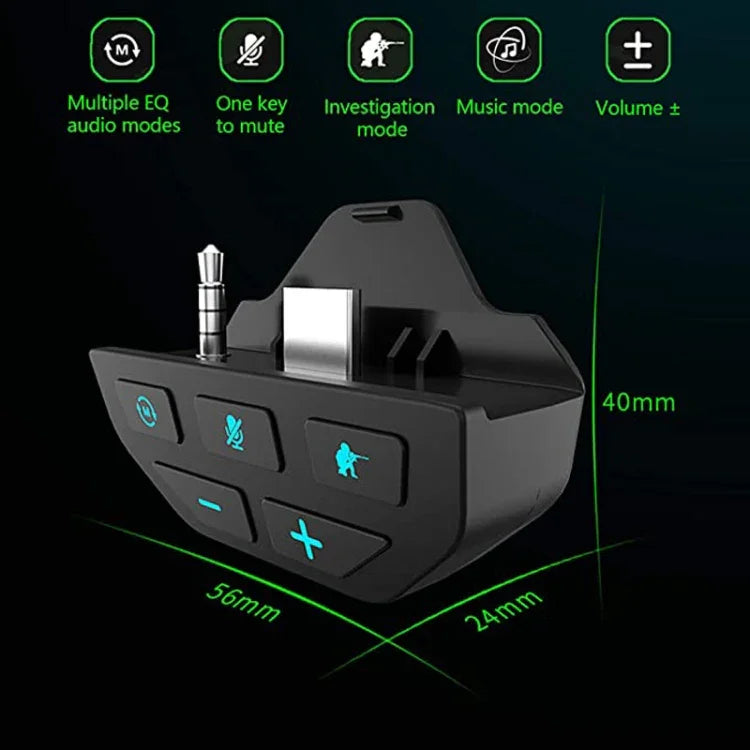 For Microsoft XBOX One S / X / Elite HS-XO193A Gamepad Sound Enhancer 3.5mm Converter Headphone Adapter, For XBOX One S / X / Elite