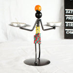 Retro Wrought Iron Man-shaped Candlestick Ornament Restaurant Table Decoration Props, 21, 22, 23, 26