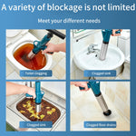 Toilet Pipe Dredger Toilet Sewer Floor Drain Clogged Household High Pressure Pneumatic Tool, HX28 (Green), HX28 (White), HX28 (Gray), HX28 (Black)