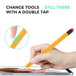AhaStyle PT180-2 Silicone Protective Case Anti-Slip And Anti-Drop Capacitive Pen Case, For Apple Pencil 2, For Apple Pencil 1