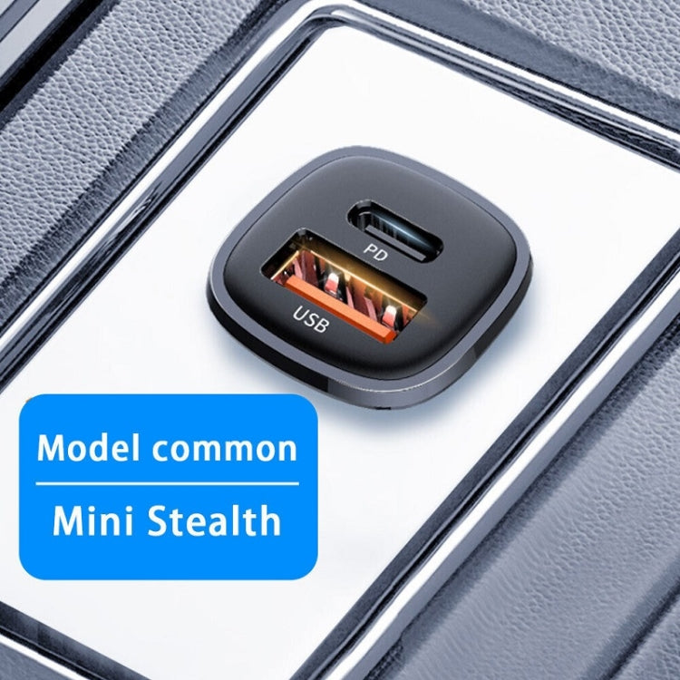PD 30W Dual Port USB Super Fast Charge Car Charger, 30W Black