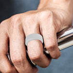 SIR062 8MM Wide Bevel Silicone Ring Sports Ring, No.14, No.10