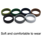 SIR062 8MM Wide Bevel Silicone Ring Sports Ring, No.14, No.10