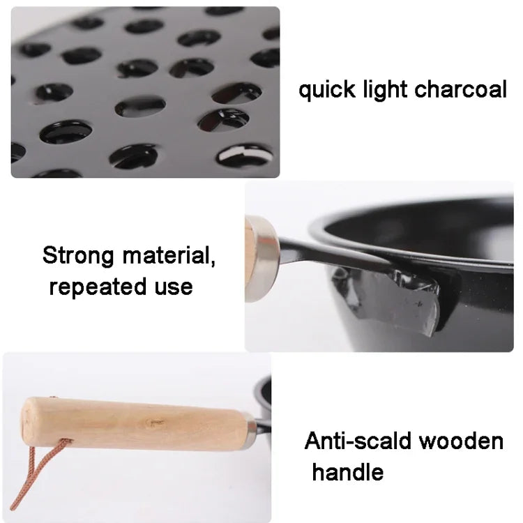 Outdoor Wood Burning Tool Portable Stove Charcoal Burner Pot, Charcoal Burner Pot