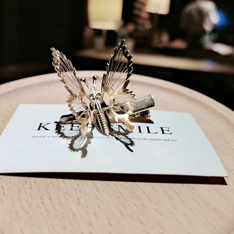 Moving Simulation Butterfly Hairpin Simple Bangs Clip Hair Accessories