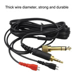 For Sennheiser HD25 / HD560 / HD540 / HD480 / HD430 / HD250 Headset Audio Cable, ZS0093 Left Long Right Short, ZS0093 Two Sides Equivalent