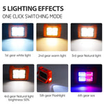 Solar Flood Light Portable Flashlight Emergency Work Light, 144 LEDs