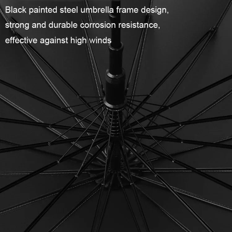16 Bone Automatic Long Handle Double Sunny And Rain Dual Use Umbrella, With Waterproof Cover Beige, With Waterproof Cover Black, With Waterproof Cover Purple, With Waterproof Cover Green, With Waterproof Cover White, With Waterproof Cover Matcha       ...