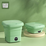 Mini Portable Folding Household Washing Machine Underwear Washer, Fruit Green, Fruit Green + Blue Light Antibacterial