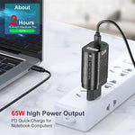 65W GaN Mobile Phone Charger PD Fast Charge Computer Adapter, Black EU Plug, Black UK Plug, Black US Plug, Black AU Plug, Black KR Plug, White EU Plug, White UK Plug, White US Plug, White AU Plug, White KR Plug
