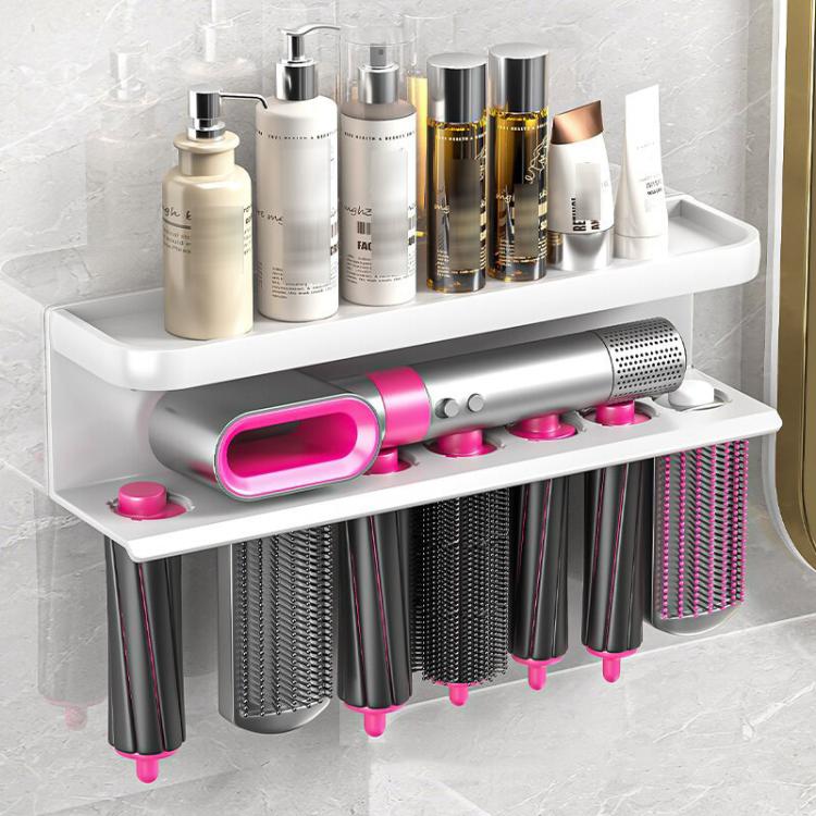 For Dyson Airwrap Wall-Mounted Shelf Storage Rack, A Type Black Gold, B Type Black Gold, A Type Black, B Type Black, C Type Flip Down, C Type Flip Up