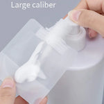 20pcs Travel Refillable Empty Squeeze Pouch Lotion Shampoo Squeezable Bags, 30ml, 50ml, 100ml