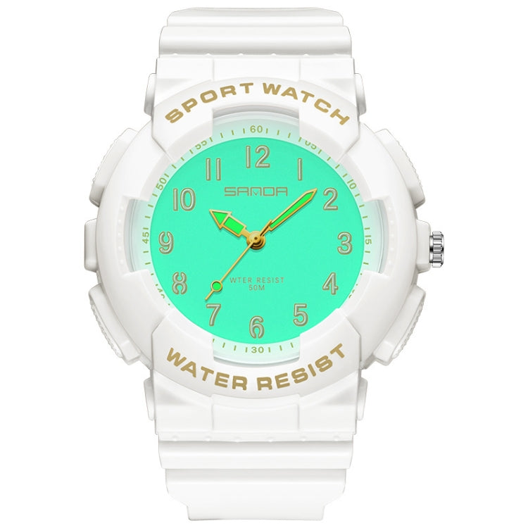 SANDA Small Fresh Digital All-match Waterproof Luminous Student Watch
