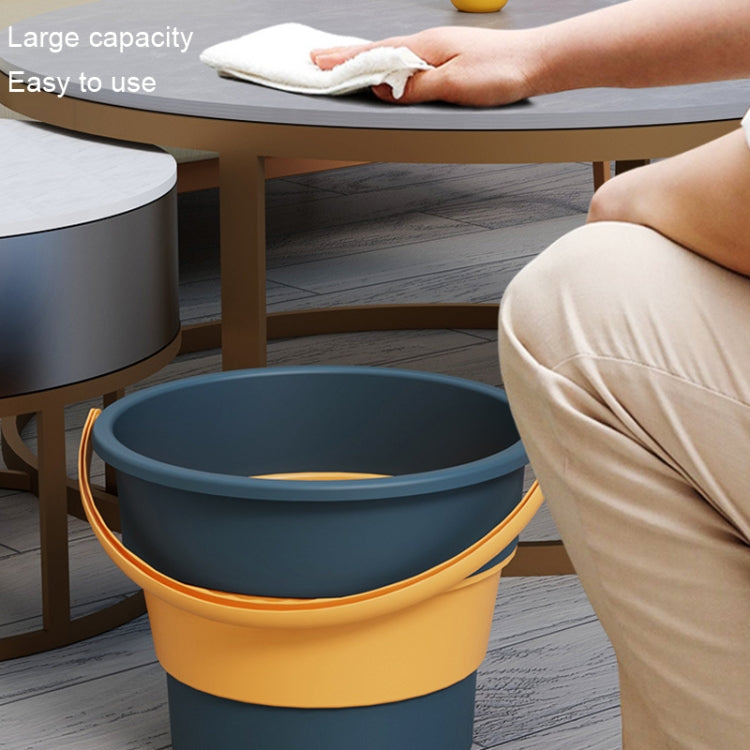 Small 4.6L Folding Thickened Portable Plastic Bucket Outdoor Fishing Barrel Car Travel Wash Barrel, Small 5L