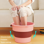 Small 4.6L Folding Thickened Portable Plastic Bucket Outdoor Fishing Barrel Car Travel Wash Barrel, Small 5L