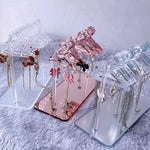 Acrylic Coat Hanger Style Earring Storage Display Stand Holder