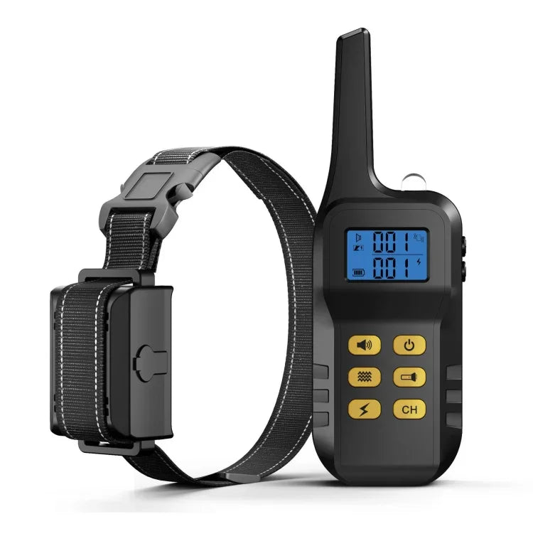Pet Smart Electric Shock Training Waterproof Collar Dog Training Device, Receiver + Yellow Remote, Only Receiver