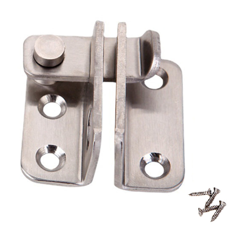 Stainless Steel Sliding Door Latch No Punch Latch Door Bolt Catch With Screw, Small Left Open, Small Right Open, Large Left Open, Large Right Open