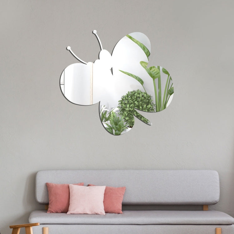 Acrylic Butterfly Stereo Wall Stickers Bedroom Living Room Background Wall Decoration Soft Mirror, Butterfly
