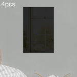4pcs Right Angle Models Rectangle Acrylic Mirror Stereo Wall Stickers, 15cm x 10cm, 20cm x 13cm, 30cm x  20cm, 42cm x 27cm