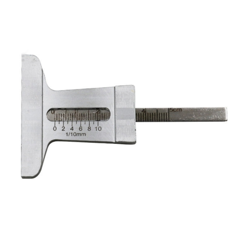 Stainless Steel Tire Tread Vernier Depth Gauge, 0-30mm, 0-50mm, 0-60mm