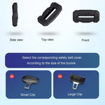 Car Seatbelt Buckle Protective Cover Anti Scratch Silicone Protector For Safety Belt Plugs, Large, Small