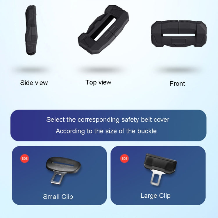 Car Seatbelt Buckle Protective Cover Anti Scratch Silicone Protector For Safety Belt Plugs, Large, Small