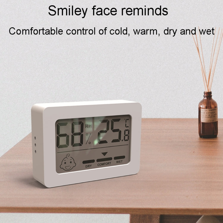 Household Indoor Mini Electronic Temperature And Humidity Meter With Stand, Rectangle
