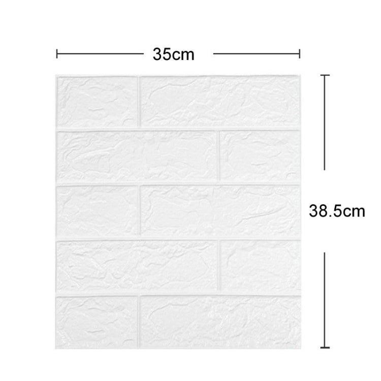 35x38.5cm 3D Self-Stick Wallpaper Soft Wrapping Waterproof Wall Sticker, 3mm Thickness, 5mm Thickness