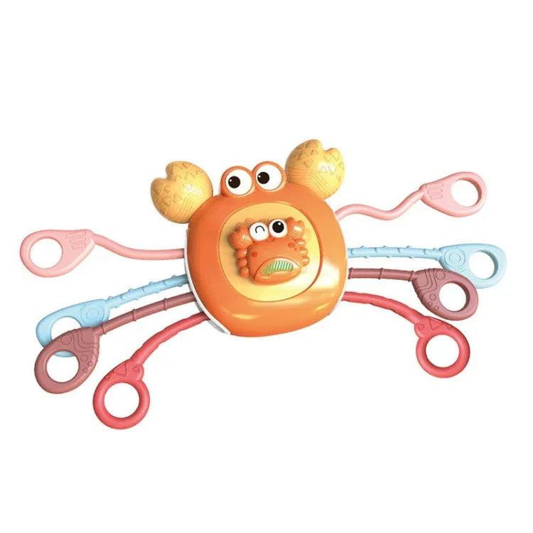Baby Puzzle Fun Finger Pumping Toys Enlightenment Early Teaching Toys, Octopus (Blue), Octopus (Red), Cartoon Crab (Orange), Cartoon Crab (Green), Rocket (Blue), Rocket (Red), Flying Sword (Red), Flying Sword (White), Crab, Space Ship, Mobile Phone Rab...