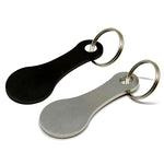 Metal Key Ring Shopping Trolley Tokens Removable Shopping Trolley Keys, Silver, Black