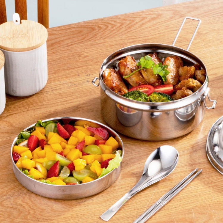 304 Stainless Steel Round Lunch Box, 14cm Single Layer, 16cm Single Layer, 16cm Double Layer