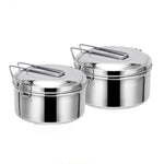304 Stainless Steel Round Lunch Box, 14cm Single Layer, 16cm Single Layer, 16cm Double Layer