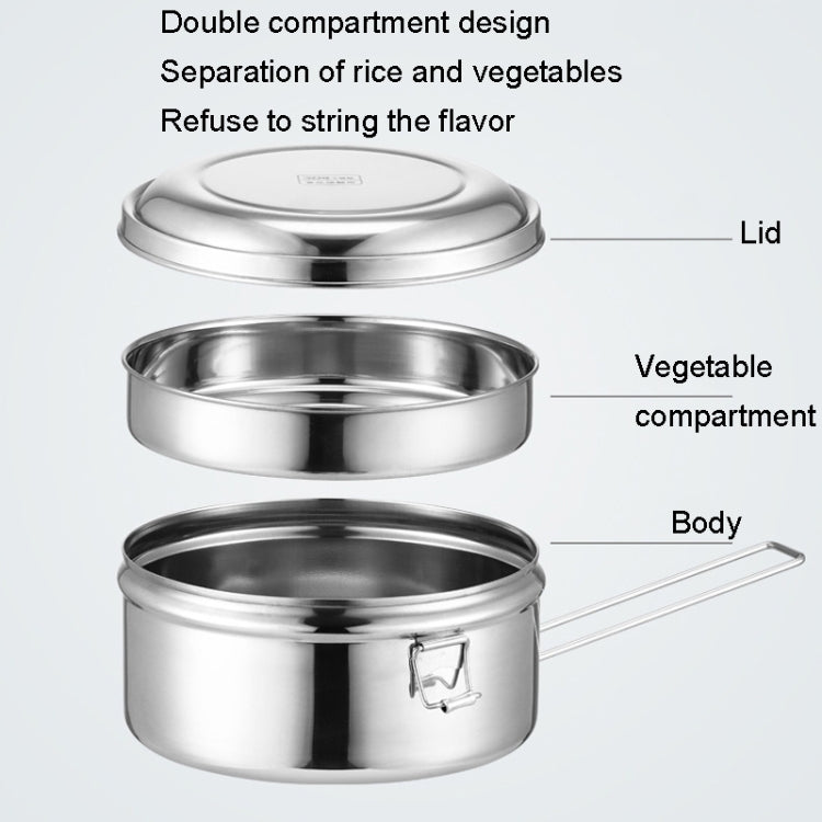 304 Stainless Steel Round Lunch Box, 14cm Single Layer, 16cm Single Layer, 16cm Double Layer