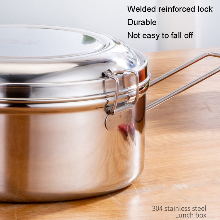 304 Stainless Steel Round Lunch Box, 14cm Single Layer, 16cm Single Layer, 16cm Double Layer