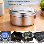 304 Stainless Steel Round Lunch Box, 14cm Single Layer, 16cm Single Layer, 16cm Double Layer