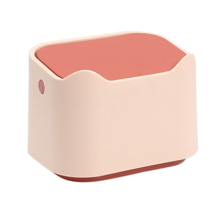 Push Type Desktop Wastebasket Small Odor-Isolating Pet Litter Pan, 17.8 x 13 x 13.5cm