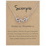 12 Zodiac Signs With Diamonds Necklace Card Rhinestones Collarbone Chain Pendant, Scorpio Golden, Sagittarius Golden, Capricorn Golden, Taurus Golden, Pisces Golden, Leo Golden, Libra Golden, Cancer Golden, Aquarius Golden, Virgo Golden, Aries Golden  ...
