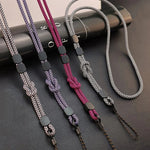 Dual-use Detachable Adjustment Mobile Phone Lanyard Anti-lost Wrist Rope, Light Brown, Black and Blue, Pink