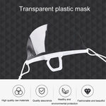 10pcs /Bag Recyclable Transparent Restaurant Mask Chef Anti-fog And Anti-Spittle Plastic Masks